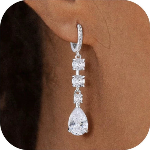 Women's Minimalist Copper Drop Earrings With Bowknot Design Electroplated Fashion Bridal Gift Jewelry