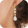 Women's Minimalist Copper Drop Earrings With Bowknot Design Electroplated Fashion Bridal Gift Jewelry