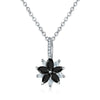 Women's Minimalist Copper Flower Necklace With Zircon Pendant Regular Chain Fashion Jewelry