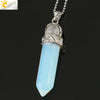 Women's Minimalist Crystal Bullet Pendant Necklace With Ball Chain Fashion Jewelry Accessory