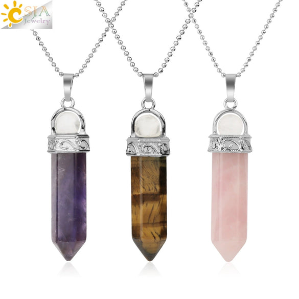 Women's Minimalist Crystal Bullet Pendant Necklace With Ball Chain Fashion Jewelry Accessory