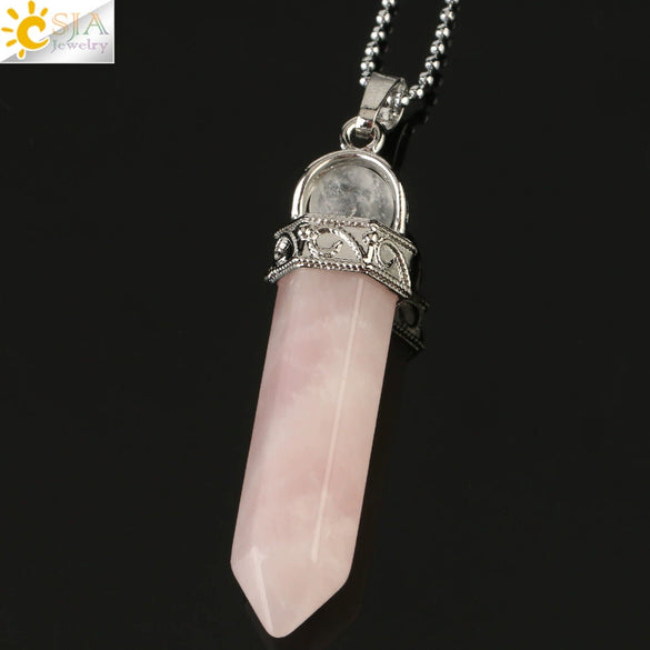 Women's Minimalist Crystal Bullet Pendant Necklace With Ball Chain Fashion Jewelry Accessory