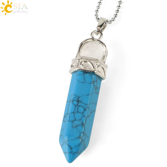 Women's Minimalist Crystal Bullet Pendant Necklace With Ball Chain Fashion Jewelry Accessory