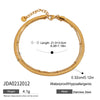 Women's Minimalist Doublelayer Square Shell Bead Anklet In Titanium Steel And 18K Gold