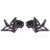 Women's Minimalist Electroplated Stainless Steel Clear Hollow Paper Crane Earrings With Elegant Animalinspired Design