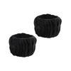 Women's Minimalist Fabric Headband And Wrist Band Set With Bow Tie Design