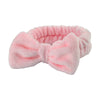 Women's Minimalist Fabric Headband And Wrist Band Set With Bow Tie Design
