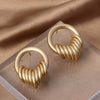 Women's Minimalist Frosted Geometric Metal Statement Earrings Fashion Jewelry Wholesale