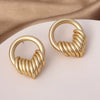 Women's Minimalist Frosted Geometric Metal Statement Earrings Fashion Jewelry Wholesale