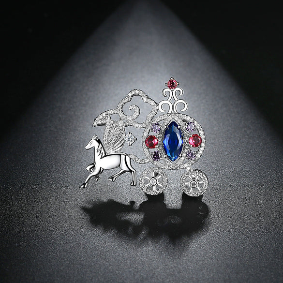 Women's Minimalist Geometric Animal Brooch With Zircon Inlay Electroplated Copper Corsage Pin And Clothing Accessory