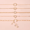 Women's Minimalist Geometric Copper 12 Birthstone Pendant Bracelet Accessories With Diamond Design