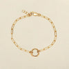 Women's Minimalist Geometric Copper 12 Birthstone Pendant Bracelet Accessories With Diamond Design