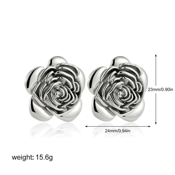 Women's Minimalist Geometric Copper Earrings With Electroplating And Irregular Double Ring Coil Winding Design