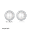 Women's Minimalist Geometric Copper Earrings With Electroplating And Irregular Double Ring Coil Winding Design