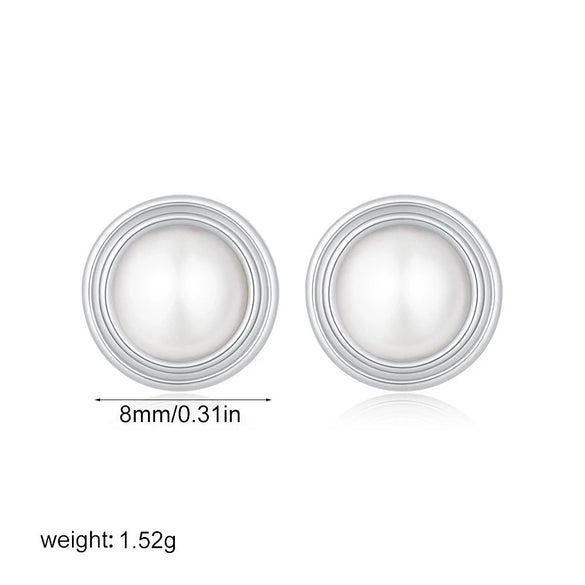 Women's Minimalist Geometric Copper Earrings With Electroplating And Irregular Double Ring Coil Winding Design
