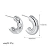Women's Minimalist Geometric Copper Earrings With Electroplating And Irregular Double Ring Coil Winding Design