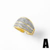 Women's Minimalist Geometric Copper Opening Ring Electroplated With Gold