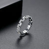 Women's Minimalist Geometric Copper Ring With Inlaid Zircon And Electroplated Finish Fashion Jewelry