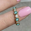 Women's Minimalist Geometric Copper Ring With Zircon