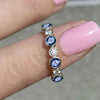 Women's Minimalist Geometric Copper Ring With Zircon