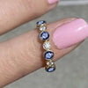 Women's Minimalist Geometric Copper Ring With Zircon