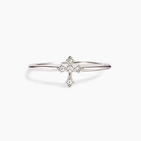 Women's Minimalist Geometric Copper Ring With Zirconia Design