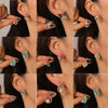 Women's Minimalist Geometric Feather And Pearl Earrings With Electroplated Finish And Stainless Steel Posts