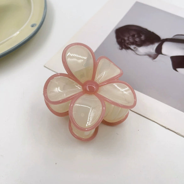 Women's Minimalist Geometric Handmade Egg Flower Hair Grab Clip