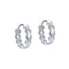 Women's Minimalist Geometric Hexagonal Hoop Earrings With Silver Needle And Electroplated Copper Honeycomb Design