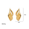 Women's Minimalist Geometric Leaf Earrings Electroplated Iron Flower Studs With Stainless Steel Posts