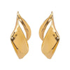 Women's Minimalist Geometric Leaf Earrings Electroplated Iron Flower Studs With Stainless Steel Posts