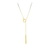 Women's Minimalist Geometric Round Copper Necklace With Regular Chain Electroplated Simple Fashion Clavicle Chain