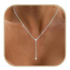 Women's Minimalist Geometric Round Copper Necklace With Regular Chain Electroplated Simple Fashion Clavicle Chain