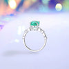Women's Minimalist Geometric S925 Sterling Silver Gem Ring With High Carbon Diamond