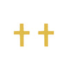 Women's Minimalist Geometric Square Cross Earrings Electroplated Alloy Fashion Jewelry With Stainless Steel Ear Posts For Everyday Wear