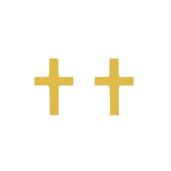 Women's Minimalist Geometric Square Cross Earrings Electroplated Alloy Fashion Jewelry With Stainless Steel Ear Posts For Everyday Wear