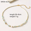 Women's Minimalist Geometric Stainless Steel And 18K Gold Necklace With Electroplating