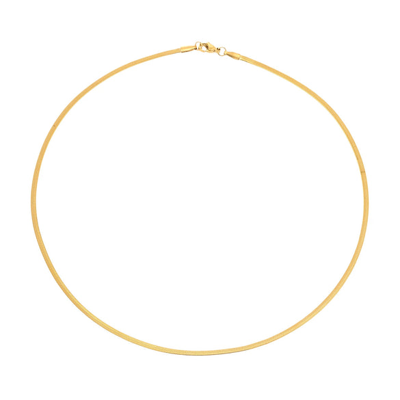 Women's Minimalist Geometric Stainless Steel And 18K Gold Necklace With Electroplating
