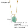 Women's Minimalist Geometric Stainless Steel And 18K Gold Necklace With Electroplating