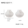 Women's Minimalist Geometric Stainless Steel And Pearl Marine Shell Necklace Pendant With Electroplating