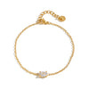 Women's Minimalist Geometric Stainless Steel Bracelet With Vacuum Goldplated Finish And Colorretaining Design