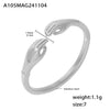 Women's Minimalist Geometric 316L Stainless Steel Pvd Gold Plated Opening Adjustable Finger Ring