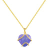 Women's Minimalist Geometric Titanium Steel Necklace With Copper Pendant And Cross Chain Real Gold Plated