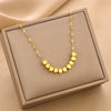 Women's Minimalist Geometric Titanium Steel Necklace With Square Pendant Simple Fashion Clavicle Chain