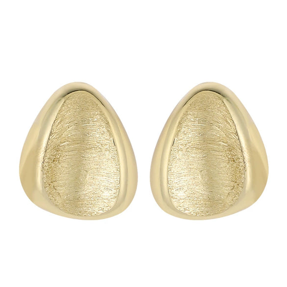 Women's Minimalist Geometric Triangle Stud Earrings In Metal With Copper Posts And Ecofriendly Plating For An Understated Modern Look