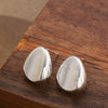 Women's Minimalist Geometric Triangle Stud Earrings In Metal With Copper Posts And Ecofriendly Plating For An Understated Modern Look