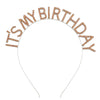 Women's Minimalist Geometric Zinc Alloy And Alloy Electroplated Rhinestone Letter Birthday Headband And Crown