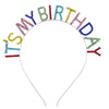 Women's Minimalist Geometric Zinc Alloy And Alloy Electroplated Rhinestone Letter Birthday Headband And Crown