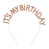 Women's Minimalist Geometric Zinc Alloy And Alloy Electroplated Rhinestone Letter Birthday Headband And Crown