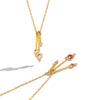 Women's Minimalist Geometric Zircon Pendant Necklace With Colorful Design Stainless Steel Chain And Vacuum Pvd Gold Plating